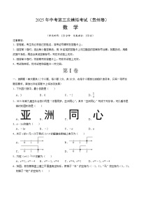 2025年中考数学第三次模拟考试卷：数学（贵州卷）（考试版）