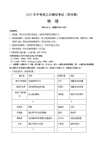 2025年中考数学第三次模拟考试卷：物理（贵州卷）（考试版）