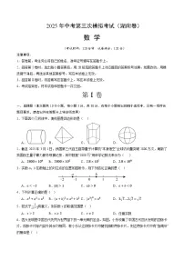 2025年中考数学第三次模拟考试卷：数学（湖南卷）（考试版）