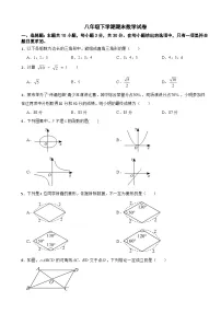 广东省惠州市仲恺区2025年八年级下学期期末数学试卷及参考答案