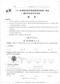 2025《万唯中考•成都黑白卷》数学黑卷