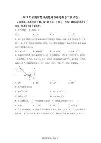 2025届云南省楚雄州楚雄市中考数学（二模）试卷