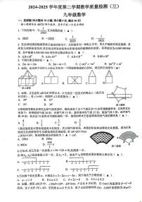 安徽省蚌埠市2025届中考三模 数学试题（PDF版）
