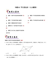 专题03 平行四边形（七大题型）-2024-2025学年八年级数学下学期期末专题复习试题（华东师大版）（含答案）