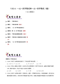 专题03 一元一次不等式和一元一次不等式（组）（七大题型）-2024-2025学年七年级数学下学期期末专题复习试题（华东师大版2024）（含答案）