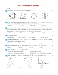 25长郡集团中考三模考试数学试卷