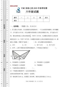 2025年YCMC迎春之星全国青少年数学思维展示活动省级春季初赛六年级试题（中考模拟）