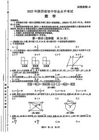 2025年陕西省靖边县部分学校九年级初中学业水平模拟考试数学试题（中考模拟）