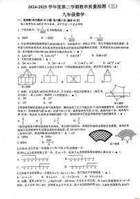 安徽省蚌埠市2025年中考三模数学试题（中考模拟）
