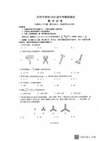 重庆市开州中学2025年中考模拟测试数学试题（中考模拟）