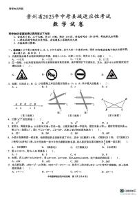贵州省铜仁市印江土家族苗族自治县  2024-2025学年九年级下学期5月月考数学试题