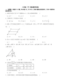 广东省深圳2025年八年级（下）期末数学模拟试卷十套附参考答案