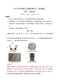 2025年中考数学第三次模拟考试卷：历史（南京卷01）（解析版）