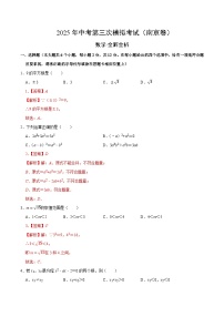 2025年中考数学第三次模拟考试卷：数学（南京卷01）（解析版）