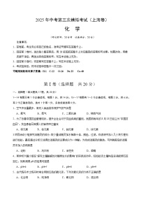 2025年中考数学第三次模拟考试卷：化学（上海卷）（考试版）