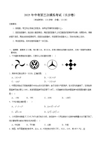 2025年中考数学第三次模拟考试卷：数学（长沙卷）（考试版）