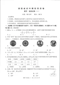 2025 年湖南省中考模拟信息卷·数学试卷及参考答案