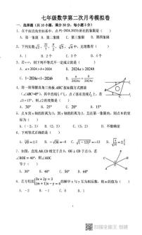 广东汕头潮南实验学校2024-2025学年下学期5月份月考七年级数学试卷