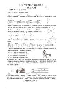 河南省南阳市镇平县2024-2025学年八年级下学期5月月考数学试题