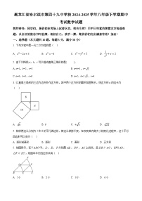 黑龙江省哈尔滨市第四十九中学校2024-2025学年八年级下学期期中考试数学试题