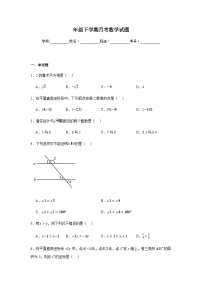 人教版2024七年级下学期月考数学试题及答案1
