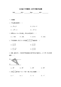 人教版2024七年级下学期月考数学试题及答案5