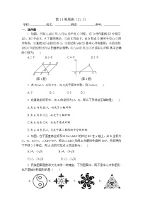 2025年青岛版九年级下册数学 第14周周测（11.3）