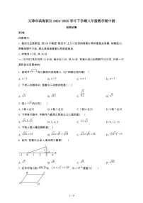 天津滨海新区2024_2025学年第二学期八年级数学期中测试卷[有答案]