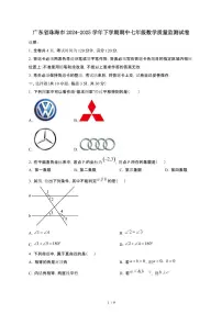 广东珠海2024_2025学年第二学期期中七年级数学监测试卷[有答案]