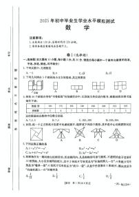 2025年浙江省台州市玉环市实验初级中学中考三模数学试题（中考模拟）
