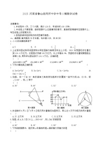 2025年河南省平顶山市鲁山县两所中学中考二模数学试题（中考模拟）