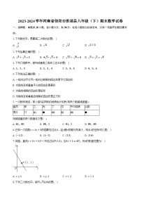 河南省信阳市淮滨县2023-2024学年八年级下学期6月期末考试数学试卷(含答案)