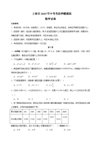 上海市2025年中考数学考前押题模拟卷（含答案解析）