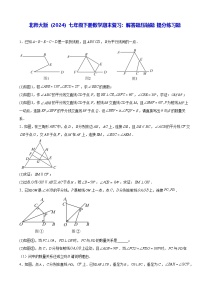 北师大版（2024）七年级下册数学期末复习：解答题压轴题 提分练习题（含答案解析）