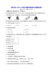北师大版（2024）七年级下册数学期末复习全真模拟试卷（含答案）