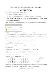 2025年广东省珠海市九洲中学中考三模数学试题