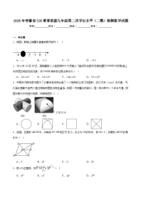 安徽省C20教育联盟2025届九年级下学期中考二模数学试卷(含解析)