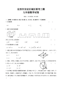 甘肃省定西市安定区城区三校联考2025年九年级下学期中考三模数学试卷(含图片答案)