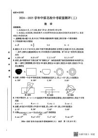 2024-2025学年中原名校联盟数学中考模拟测评卷（三）附答案