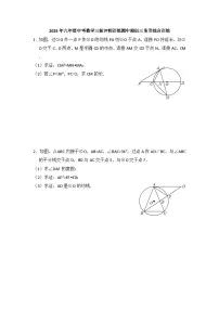 2025年九年级中考数学三轮冲刺训练圆中相似三角形综合训练