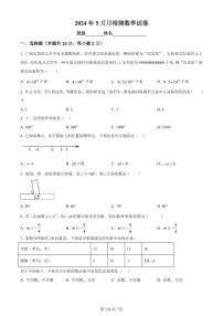 北京中学2023-2024学年九年级下学期月考数学试题试卷（含答案）