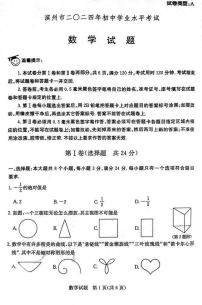 2024年山东省滨州市中考数学试题（解析）