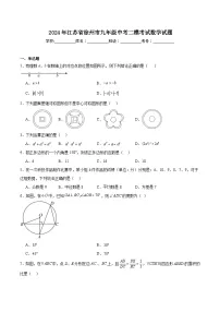 江苏省徐州市2024届九年级下学期中考二模数学试卷(含解析)