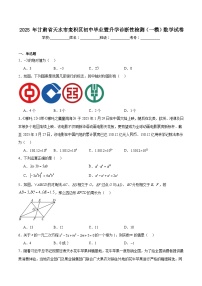甘肃省天水市麦积区2025届九年级下学期中考一模数学试卷(含解析)