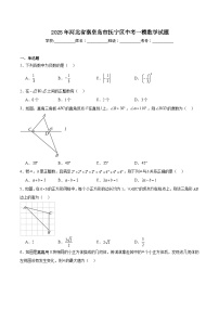 河北省秦皇岛市抚宁区2025届九年级下学期中考一模数学试卷(含解析)