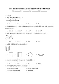 河南省信阳市光山县部分学校2025届九年级下学期中考一模数学试卷(含解析)