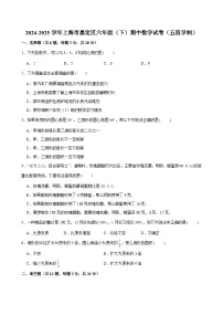 2024-2025学年上海市嘉定区六年级（下）期中数学试卷（五四学制）（含解析）