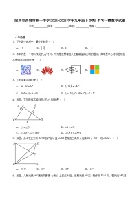 西安市铁一中学2025届九年级下学期中考一模数学试卷(含解析)