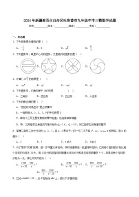 新疆维吾尔自治区吐鲁番市2024届九年级下学期中考三模数学试卷(含解析)