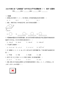 浙江省“山海联盟”2025届初中学业水平考试模拟（一）数学试卷(含解析)